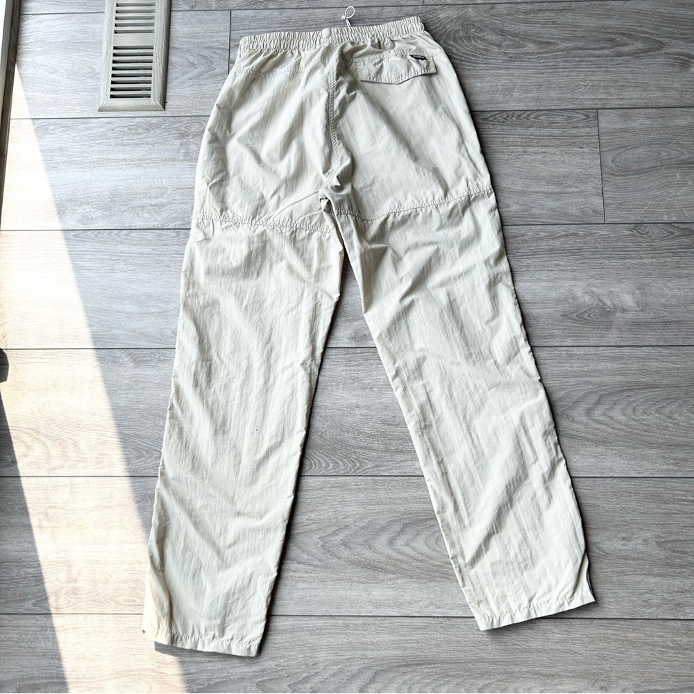 MEC Nylon Elastic Waist Straight Leg Tan Colour Outdoor Pants Made in Canada - Picture 14 of 16